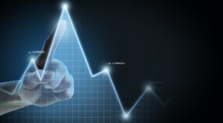 business concept with graphic holography