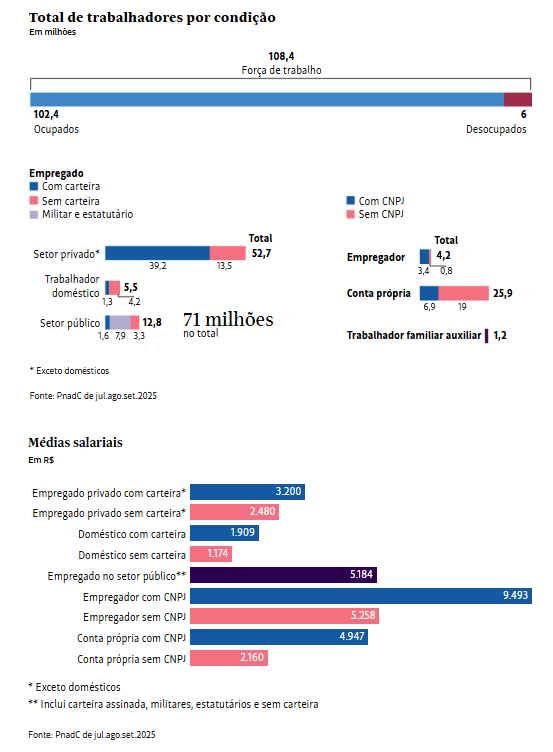 Brasil tem informalidade alta apesar de desemprego mínimo; produtividade segue baixa 4 image 3