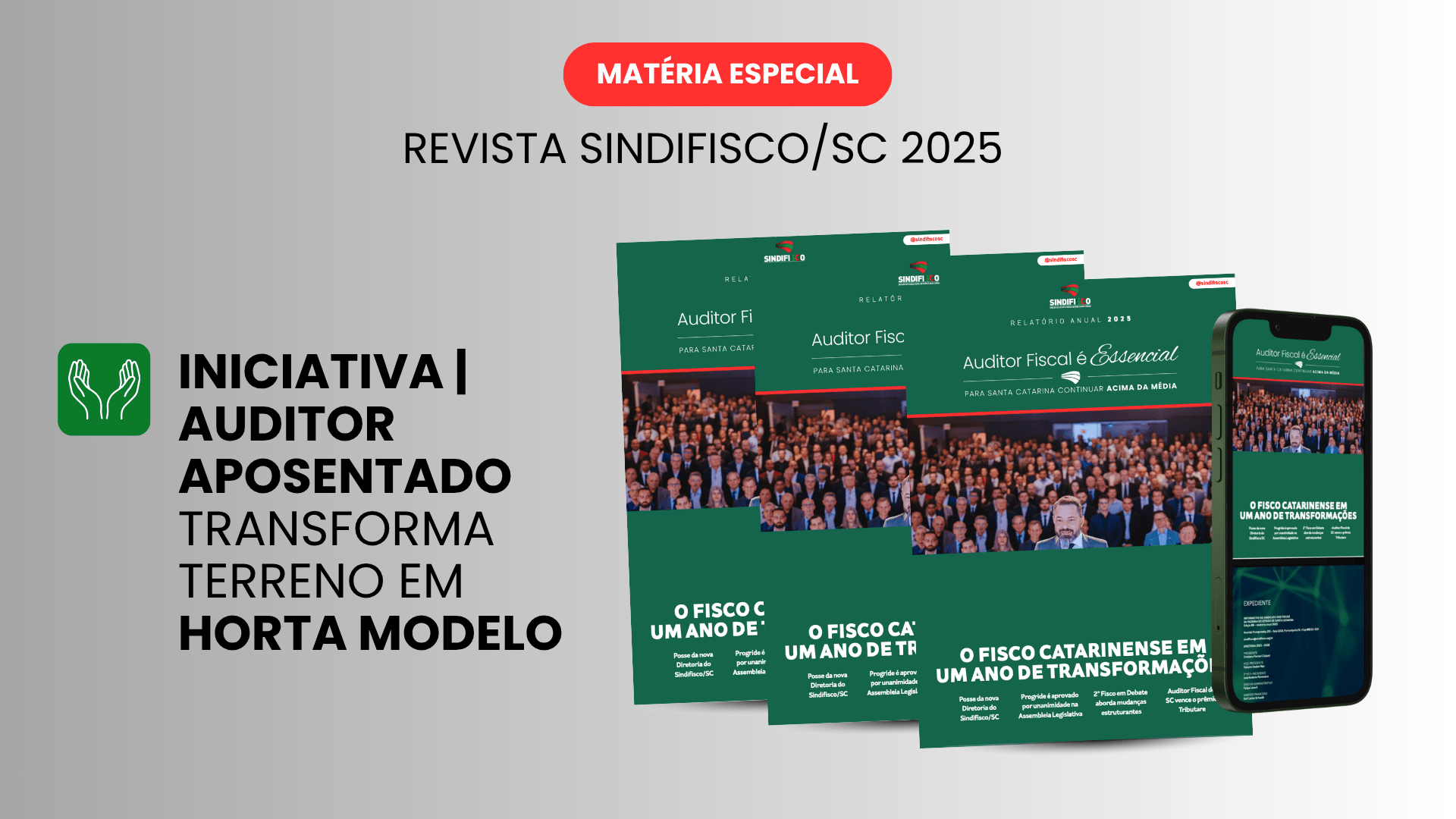 Especial Sindifisco/Sc | Auditor Aposentado Transforma Terreno Em Horta Modelo 1 SITE AUDITOR HORTA