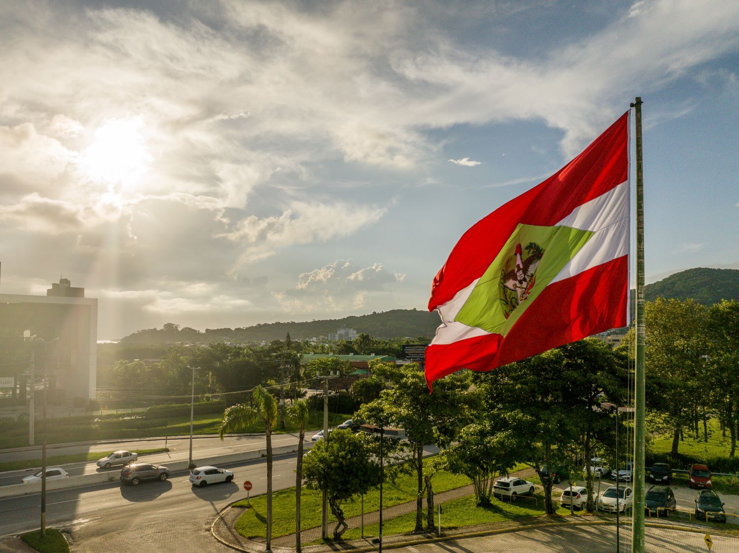 Centro Administrativo bandeira Jonata Rocha SecomGOVSC