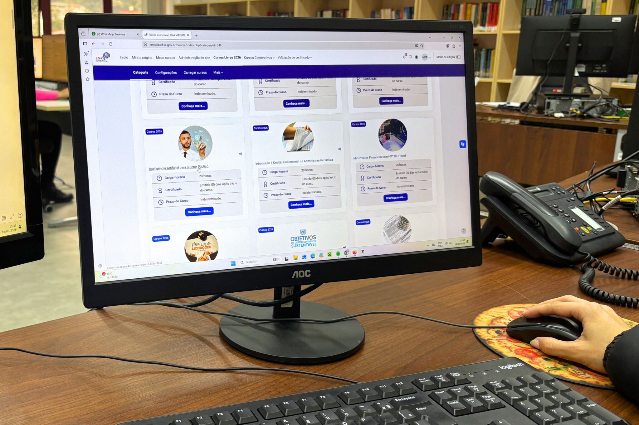 Como se inscrever em cursos de capacitação e formação de agentes públicos e quais são as modalidades 1 EVERGREEN ENA VIRTUAL ACESSO AO AMBIENTE 2048x1365 1